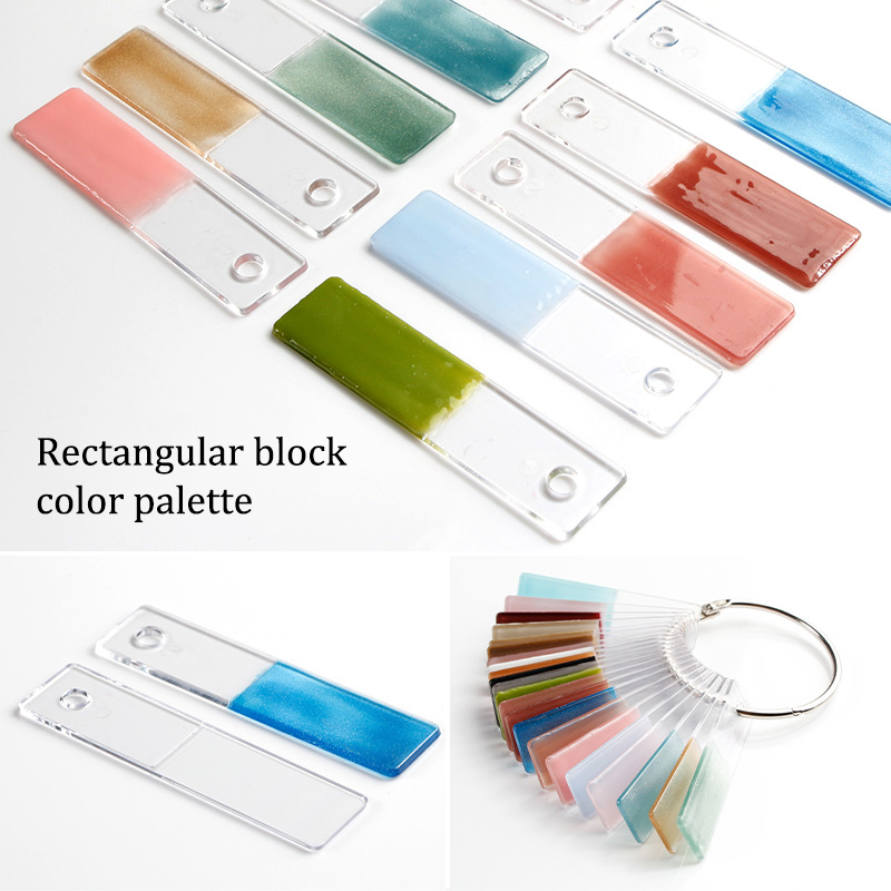 Nail Art Navy - Rechthoek Fake Nail Art Display Swatch