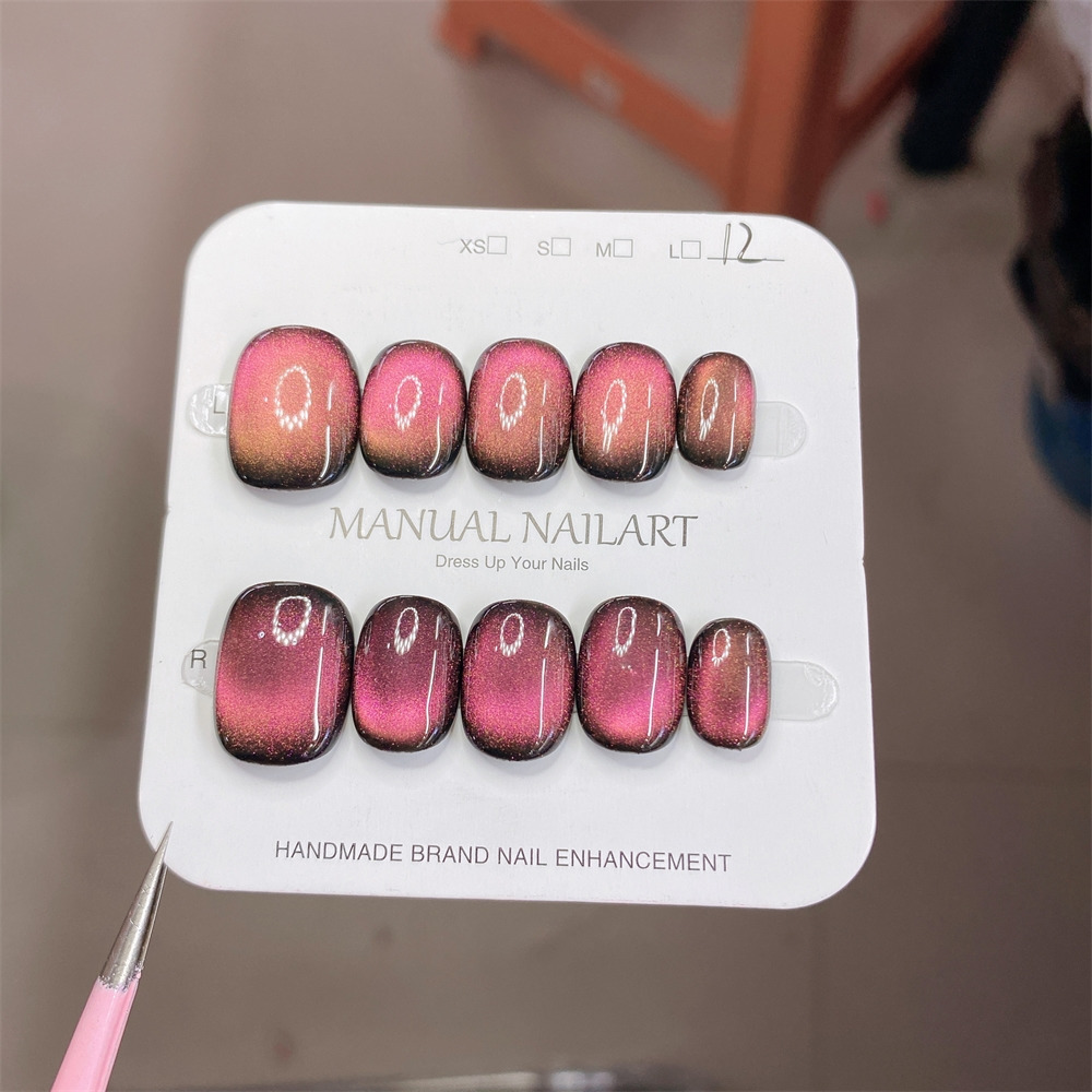 Nail Art Ideas - 10 stuks puur handgemaakte draagbare nagelgellak