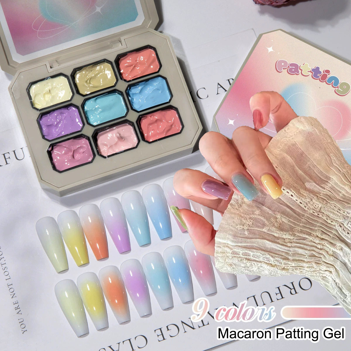 Nail Art Gel Polish - 1 stuk Solid Makaron Nagellak Gel