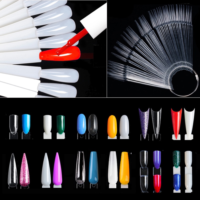Nail Art Navy - Nail Display Sticks Clear Natuurlijke Kleuren