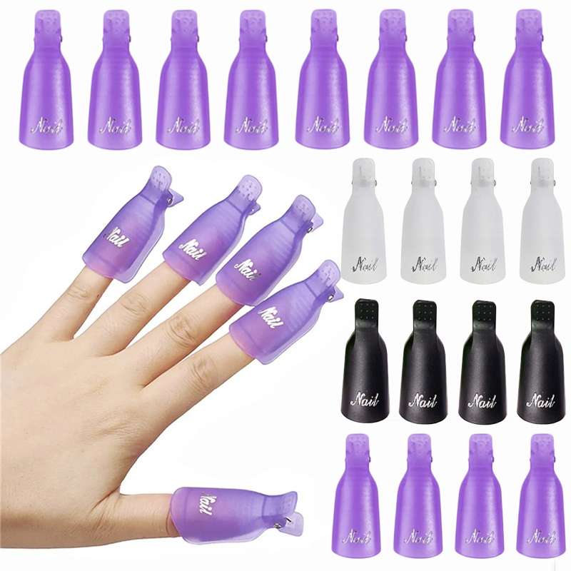 Nail Art Ideas - 10 stuks plastic acryl nagelkunst soak-off