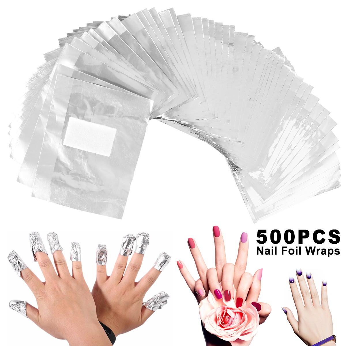 Nail Art Ideas - 500/1000 Stuks Aluminiumfolie Gel Nail Remover