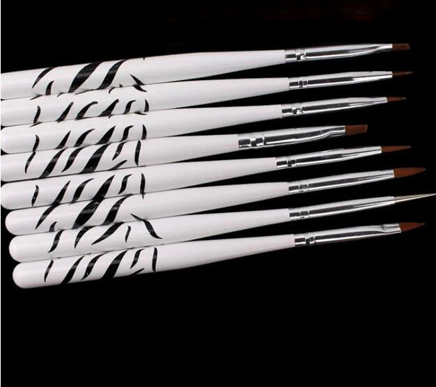 8-delig Nail Art Design Brush  - Nail Art Zebra Design recensie en prijs