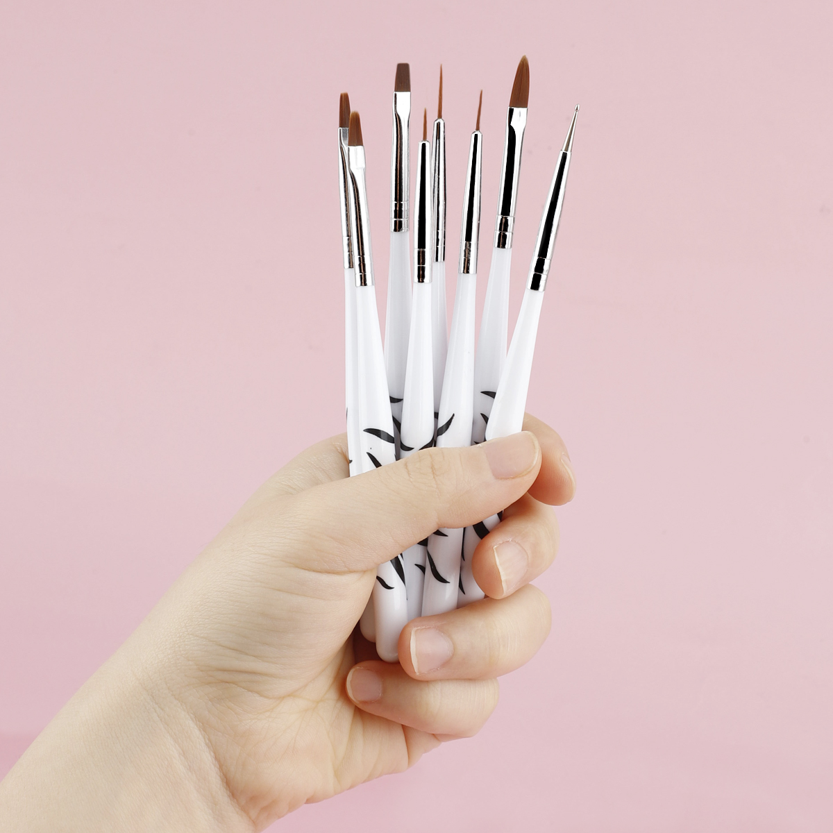 Zebra-handvat nagelborstelset  - Nail Art Zebra Design recensie en prijs