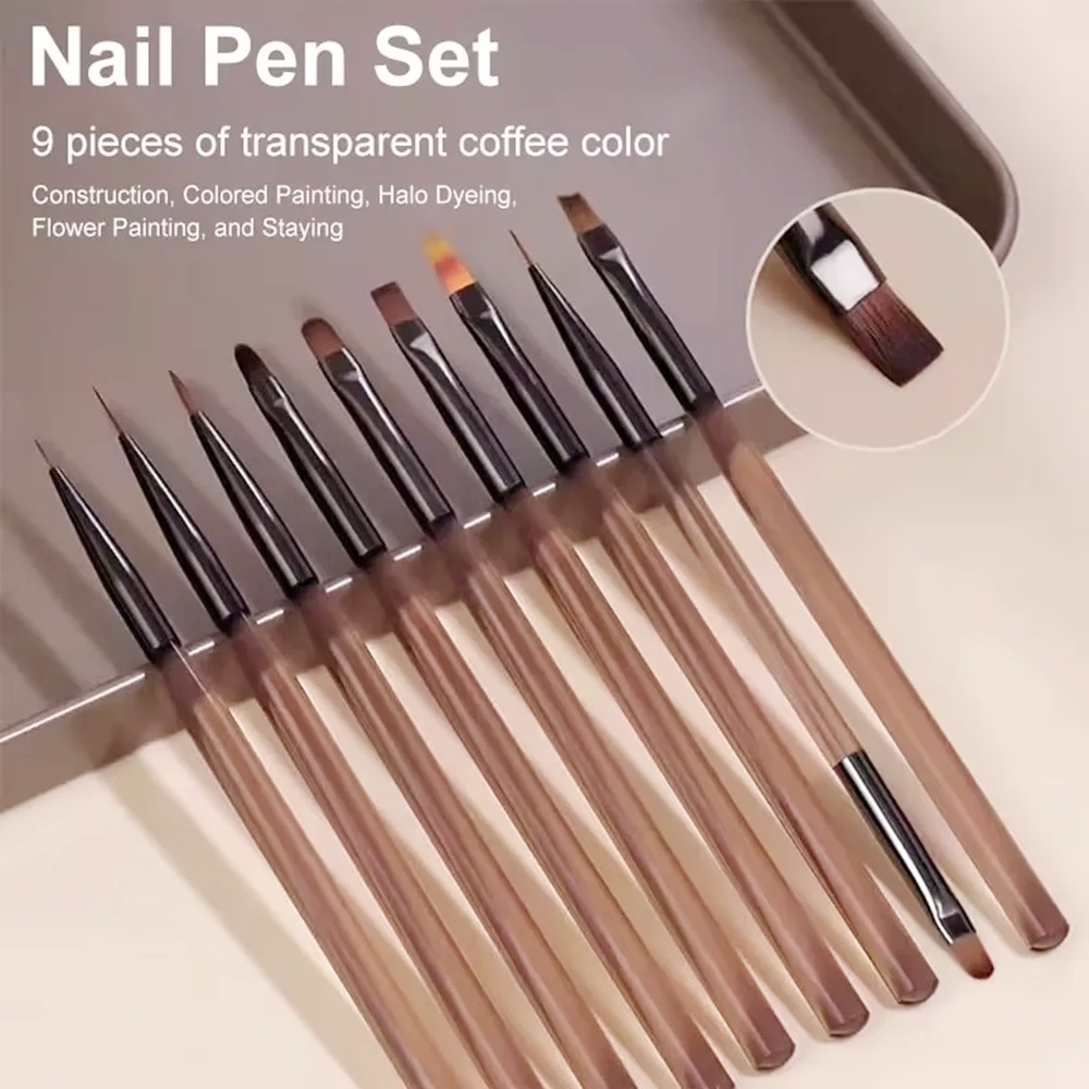 9 STKS Nagelborstel voor Nail  - Nail Art Navy recensie en prijs