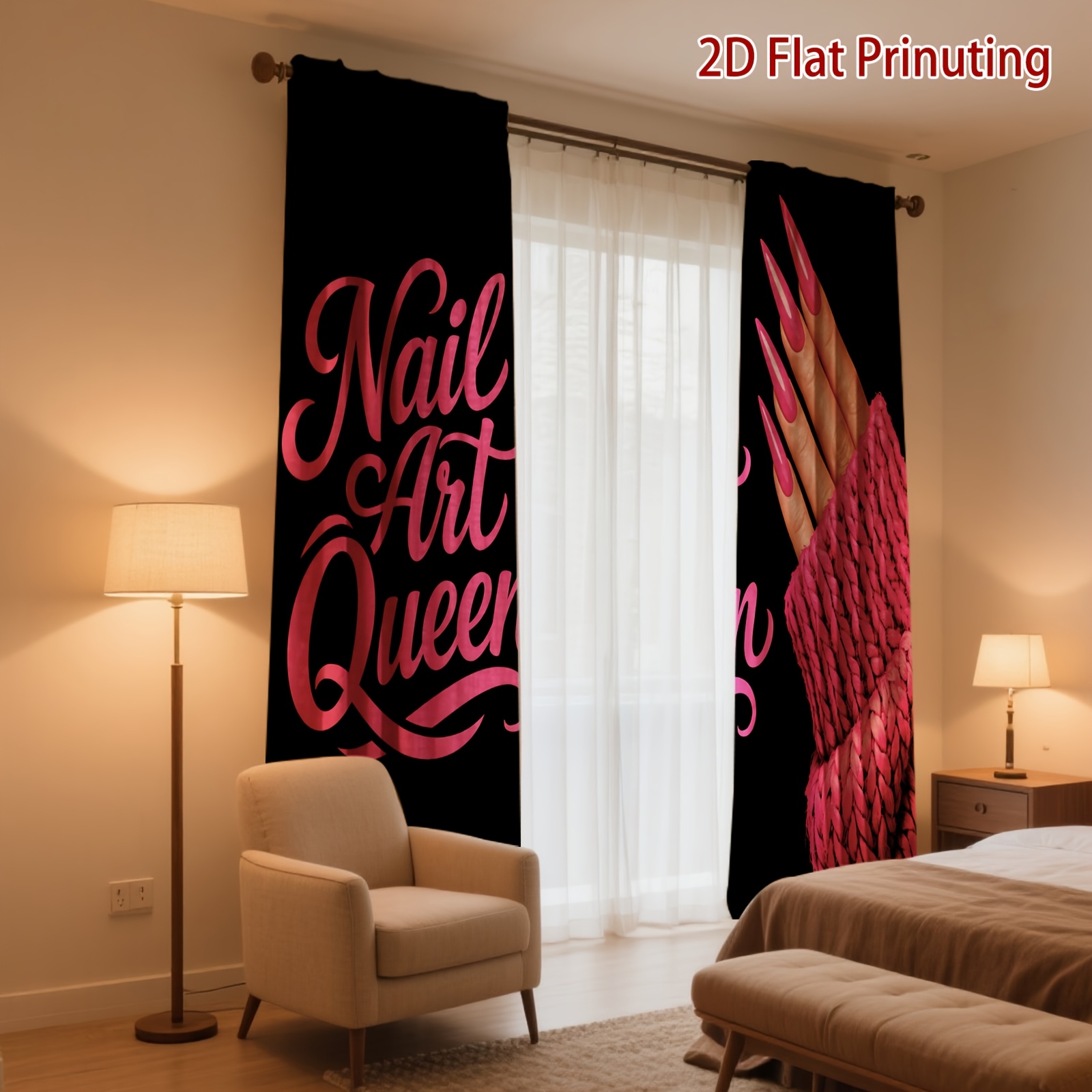 Nail Art Queen-gordijnen met r - Nail Art Queen recensie en prijs
