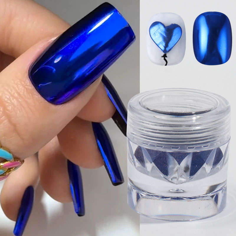Koninklijk blauw chroom spiege - Nail Art Queen recensie en prijs