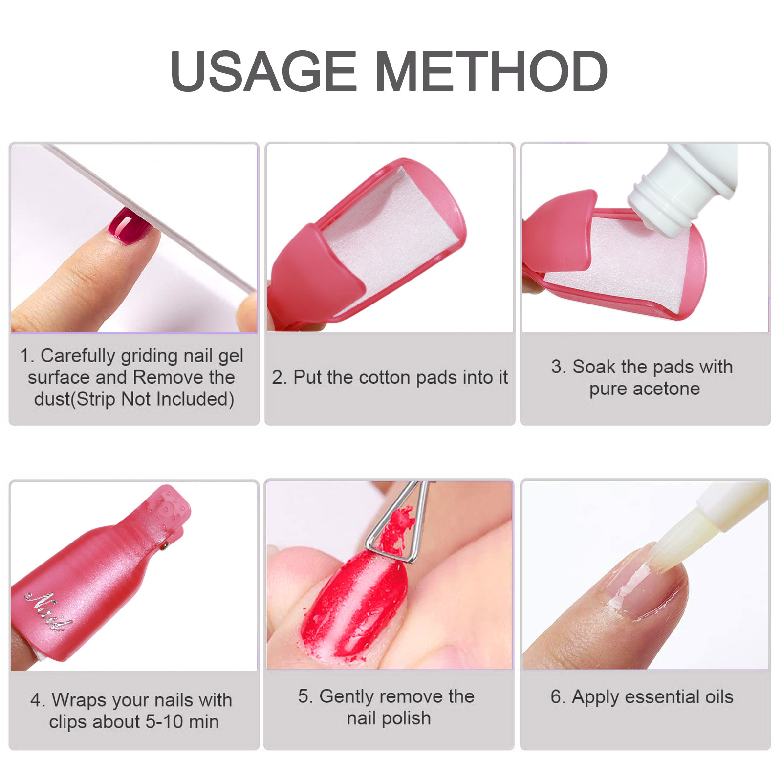 10 stuks nagellakremoverclips  - Nail Art Ideas recensie en prijs